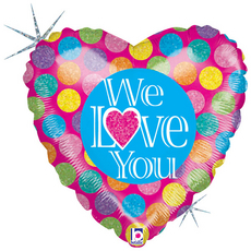 Pkg We love you Holographic 18"